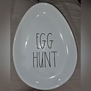 Rae Dunn White Egg Hunt Ceramic Platter